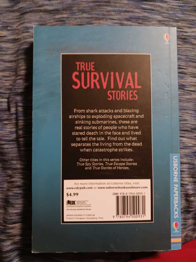 True Survival Stories - Paul Dowswell (Usborne Pub Ltd) book collectible [Barcode 9780794500931] - Main Image 2