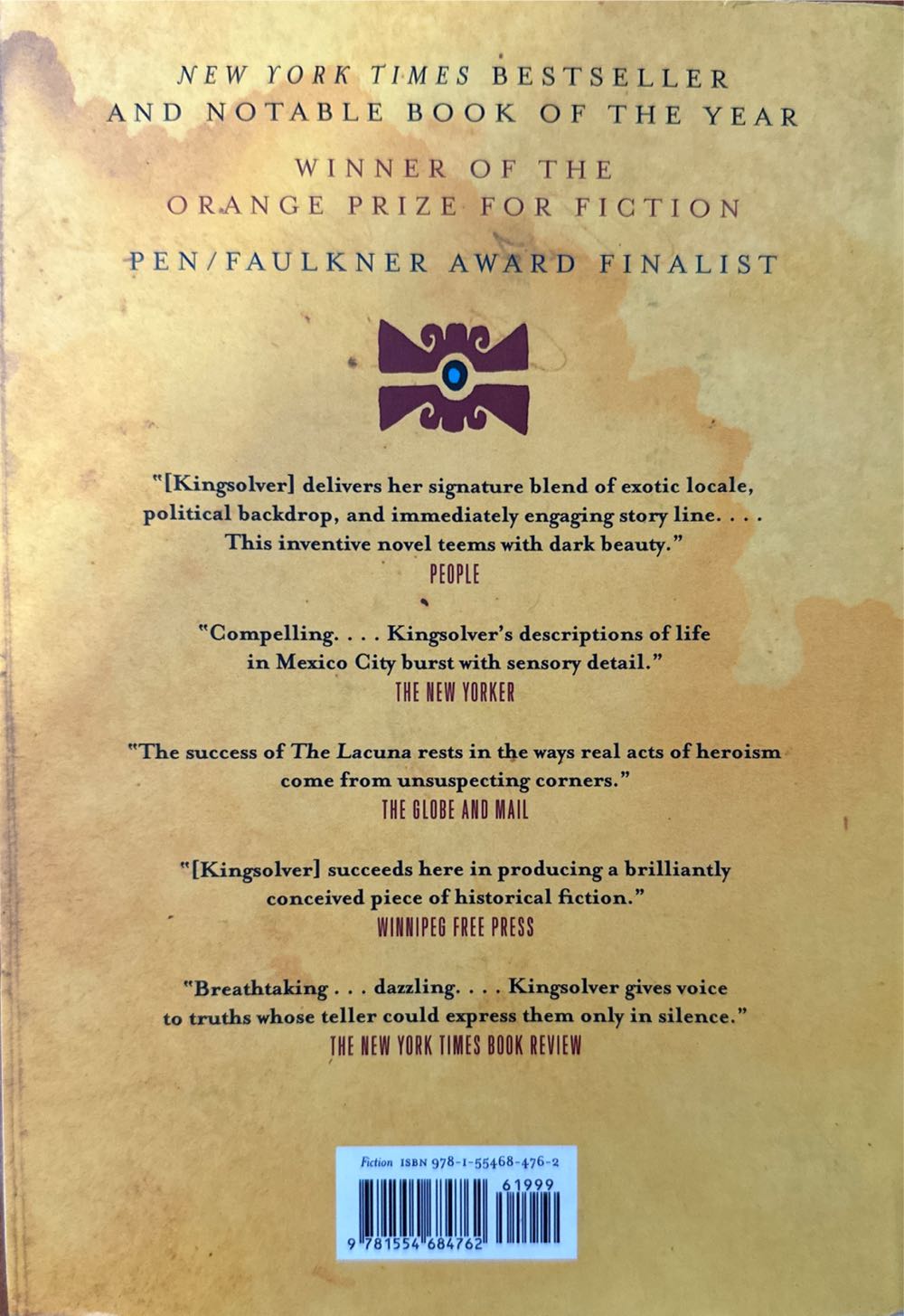 The Lacuna - Barbara Kingsolver (HarperCollins Publishing - Trade Paperback) book collectible [Barcode 9781554684762] - Main Image 2