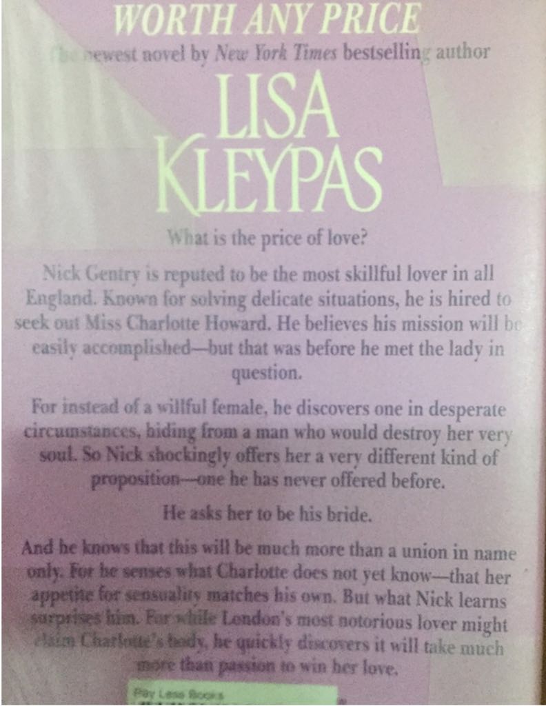 Bow Street Runners #3 Worth Any Price - Lisa Kleypas (Avon Historical Romance - Paperback) book collectible [Barcode 9780380811076] - Main Image 2