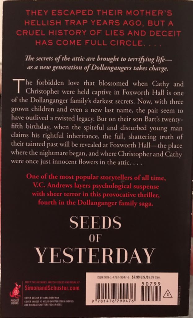 Seeds Of Yesterday - vc andrews (NO - Paperback) book collectible [Barcode 9781476799476] - Main Image 2