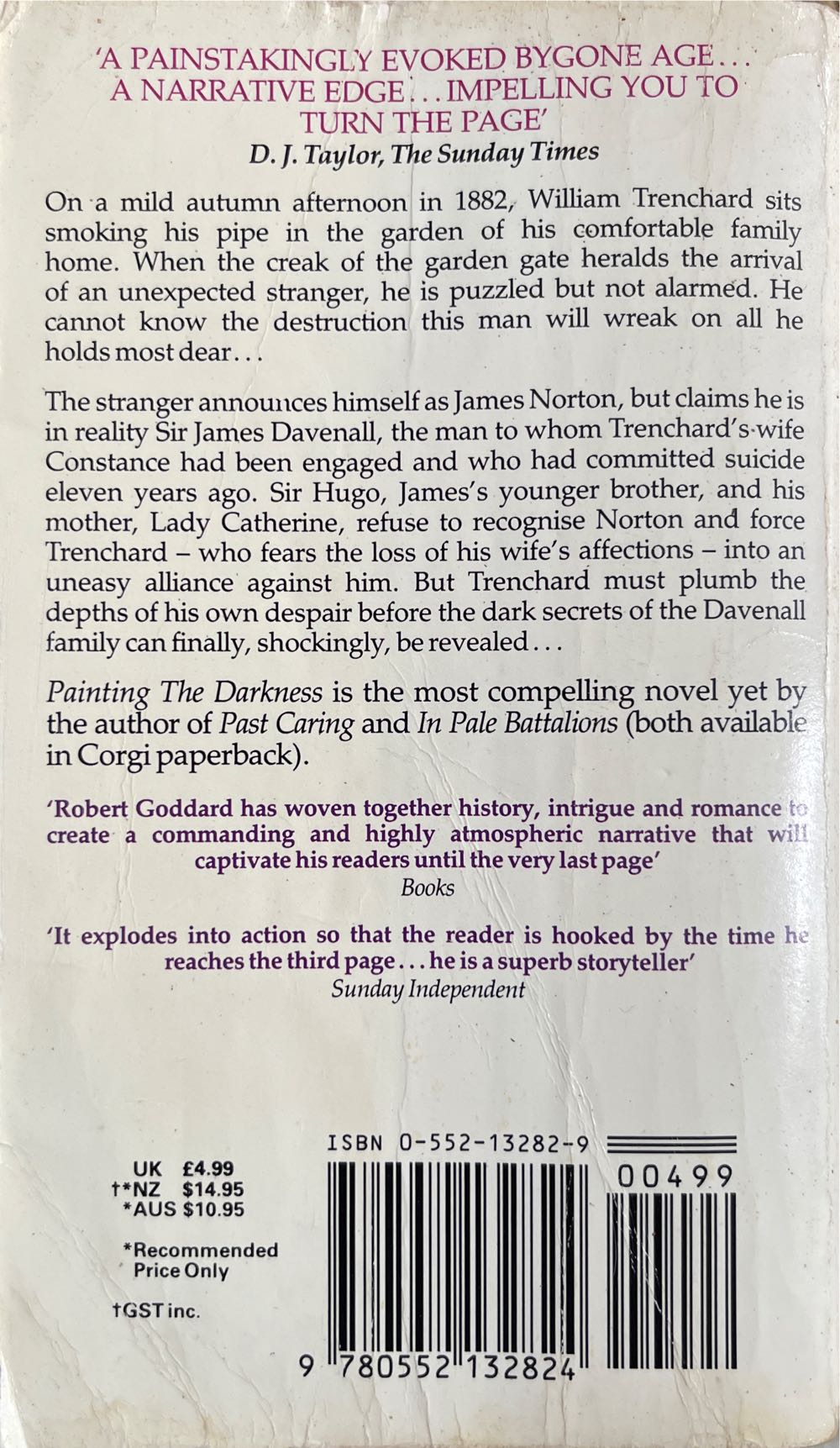 Painting the Darkness - Robert Goddard (Corgi Books - Paperback) book collectible [Barcode 9780552132824] - Main Image 2