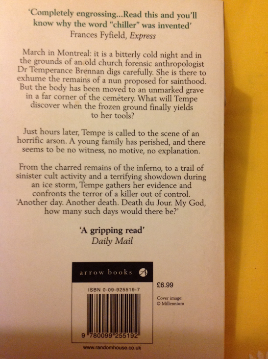 Death Du Jour - Kathy Reichs (Arrow Books - Paperback) book collectible [Barcode 9780099255192] - Main Image 2