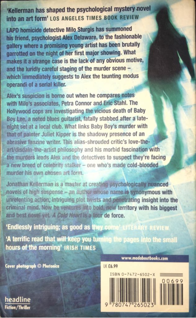 A Cold Heart - Jonathan Kellerman (Headline Book Publishing - Paperback) book collectible [Barcode 9780747265023] - Main Image 2