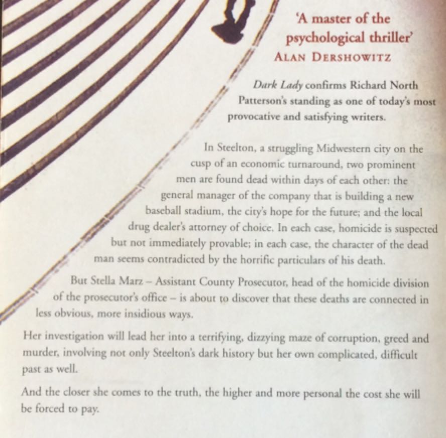 Dark Lady - Richard North Patterson (Flat - Ricky & Neil) book collectible [Barcode 9780091802400] - Main Image 2