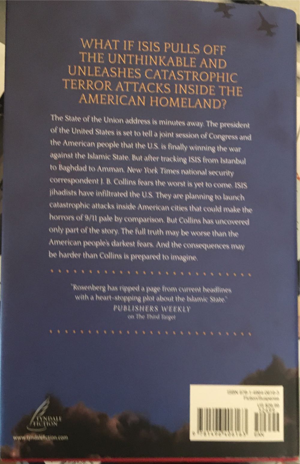 Without Warning - Joel C. Rosenberg (Tyndale Fiction - Hardcover) book collectible [Barcode 9781496406163] - Main Image 2