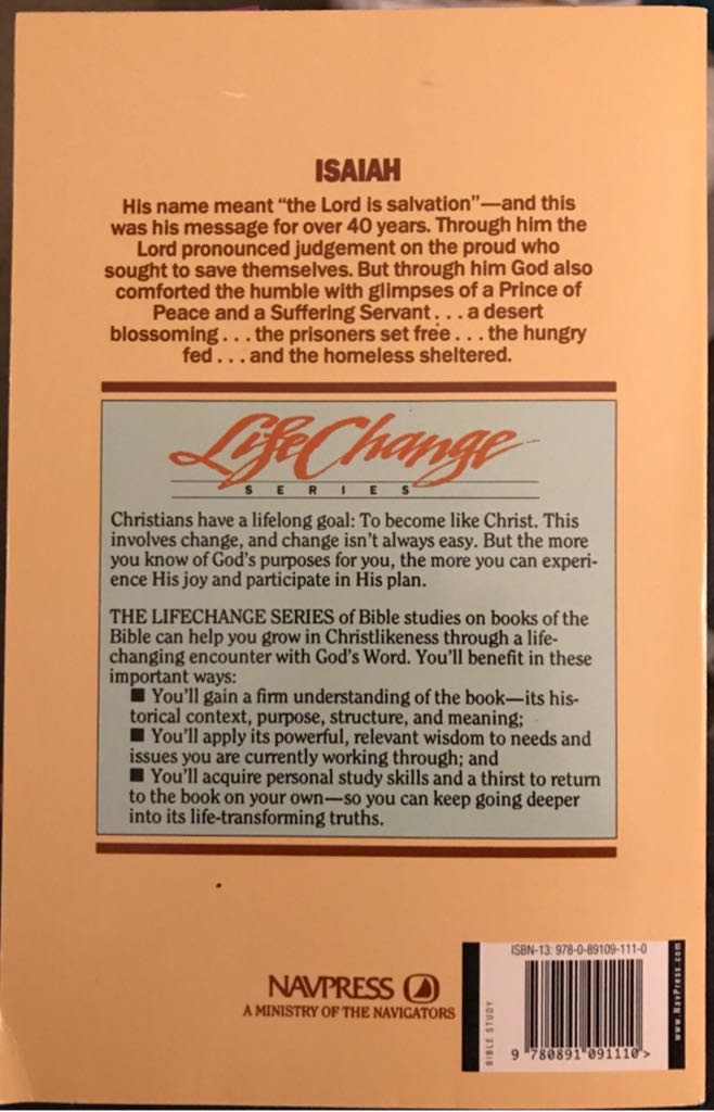 Isaiah - Navigators (NavPress - Paperback) book collectible [Barcode 9780891091110] - Main Image 2