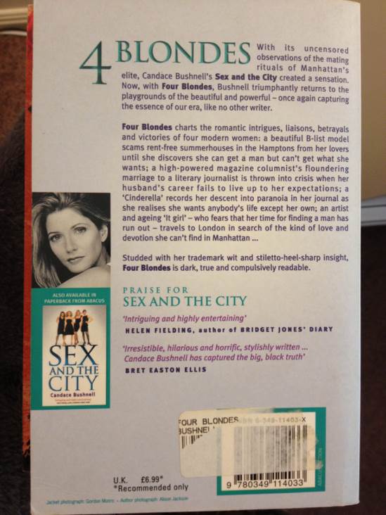 4 Blondes - Candace Bushnell (Orion - Paperback) book collectible [Barcode 9780349114033] - Main Image 2