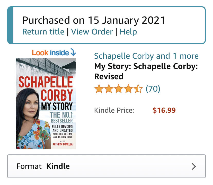 Schapelle Corby: My Story ~ FULLY REVISED EDITION ~ Bought - Kathryn Bonella (Pan - Kindle) book collectible [Barcode 9781742613635] - Main Image 2