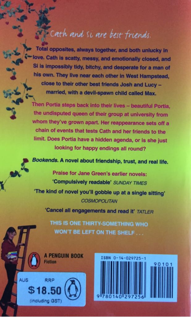 Novel4-Bookends - Jane Green (Penguin Group - Paperback) book collectible [Barcode 9780140297256] - Main Image 2