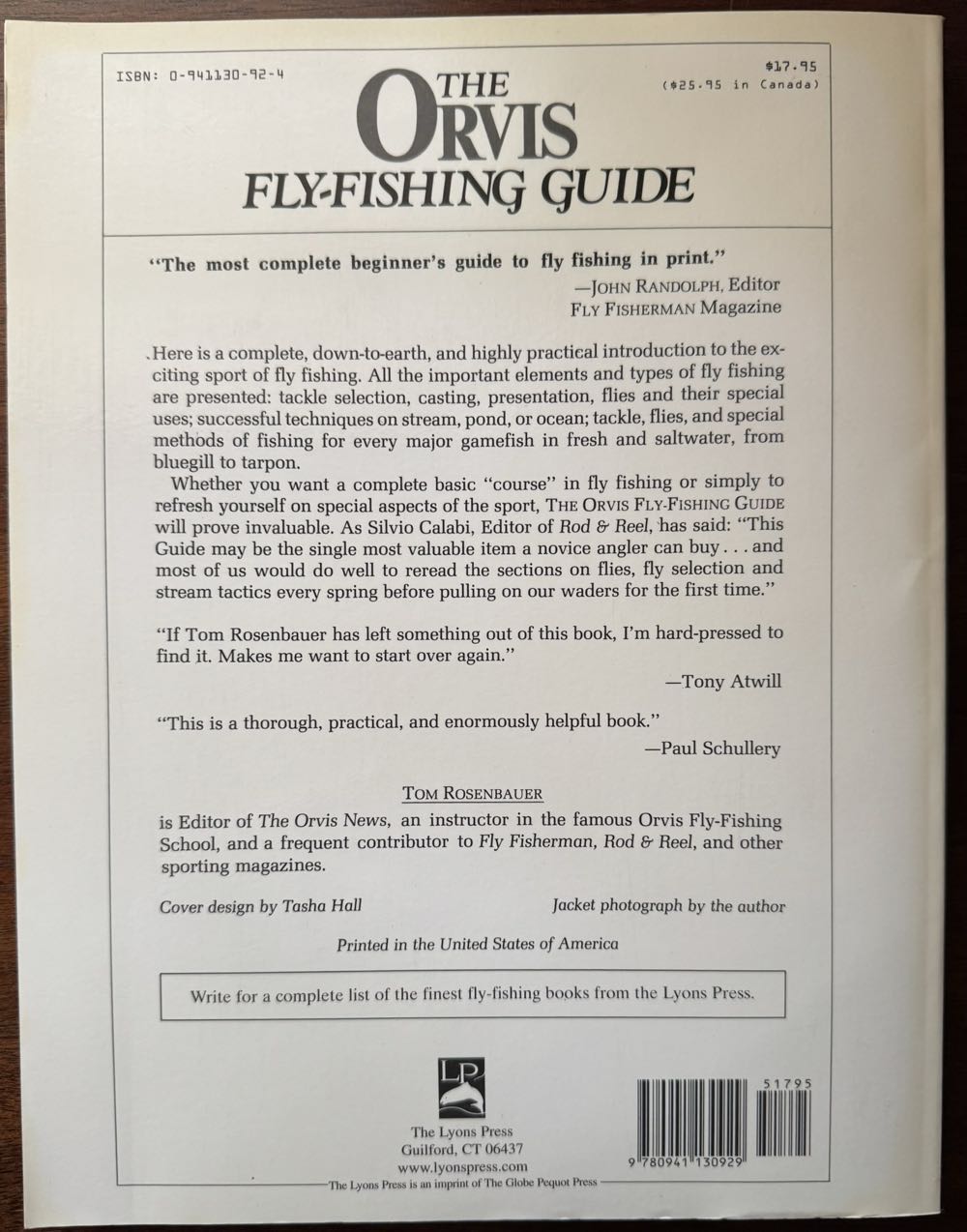 The Orvis Fly-Fishing Guide - Tom Rosenbauer (Lyons Press - Paperback) book collectible [Barcode 9780941130929] - Main Image 2