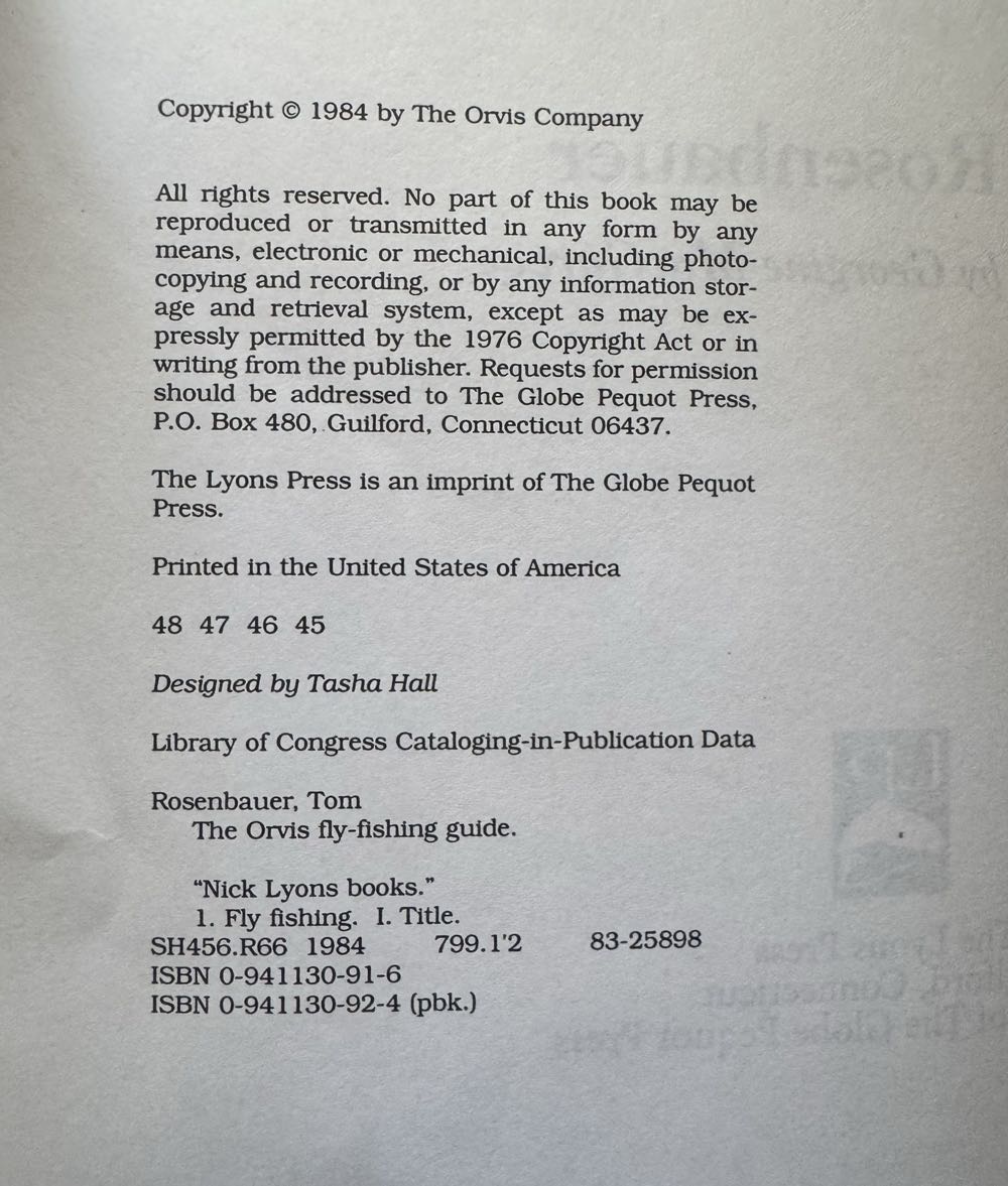 The Orvis Fly-Fishing Guide - Tom Rosenbauer (Lyons Press - Paperback) book collectible [Barcode 9780941130929] - Main Image 3