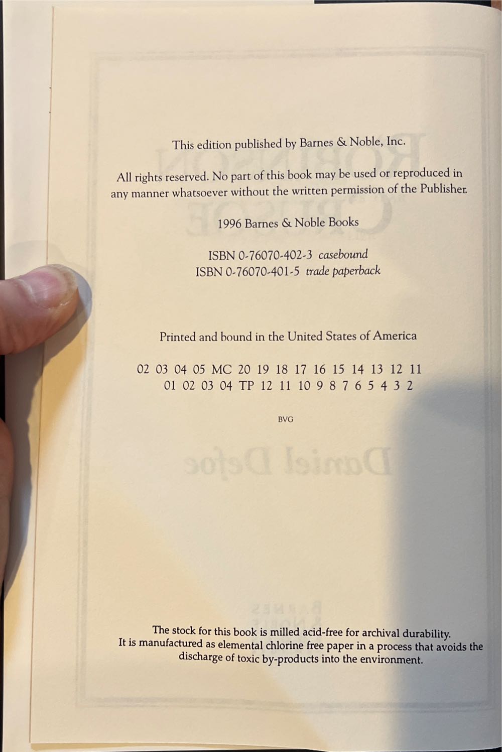 Robinson Crusoe - Daniel Defoe (Barnes & Noble Books - Hardcover) book collectible [Barcode 9780760704028] - Main Image 3