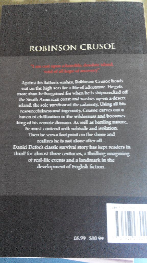 Robinson Crusoe - Daniel Defoe (Atlantic Publishing, Croxley Green) book collectible [Barcode 9781908533029] - Main Image 2