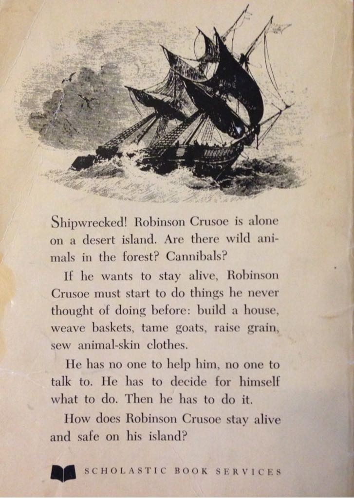 Robinson Crusoe - Retold From Daniel Defoe By Edward W Dolch (Scholastic Book Services - Paperback) book collectible - Main Image 2