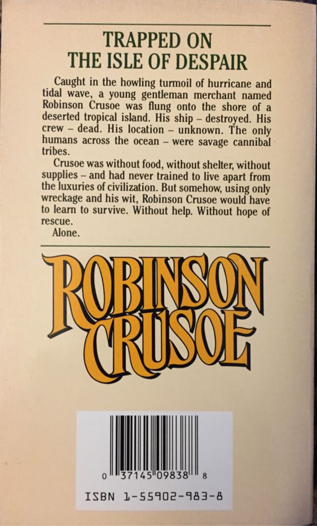Robinson Crusoe - Daniel DeFoe (Aerie Books, Ltd. - Paperback) book collectible - Main Image 2
