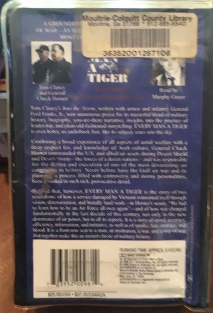 Every Man A Tiger - Tom / Horner, Chuck Clancy (Simon & Schuster Audio (March 28, 2017) - Audiobook) book collectible - Main Image 2