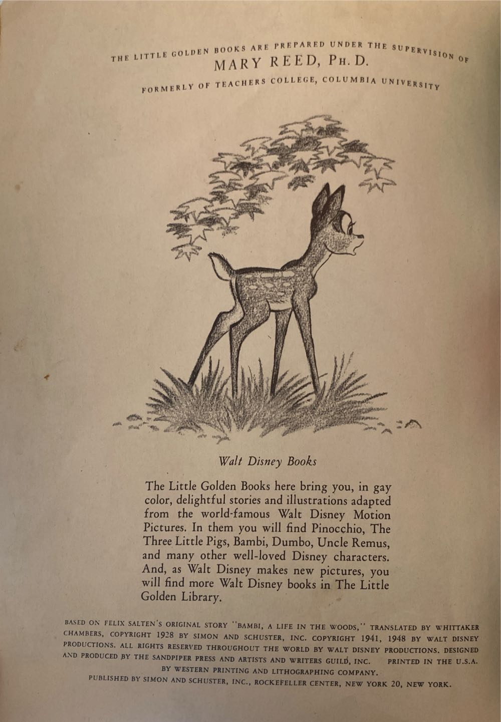 Walt Disney’s Bambi - Salten, Felix (Golden Books - Hardcover) book collectible [Barcode 9780736423083] - Main Image 3