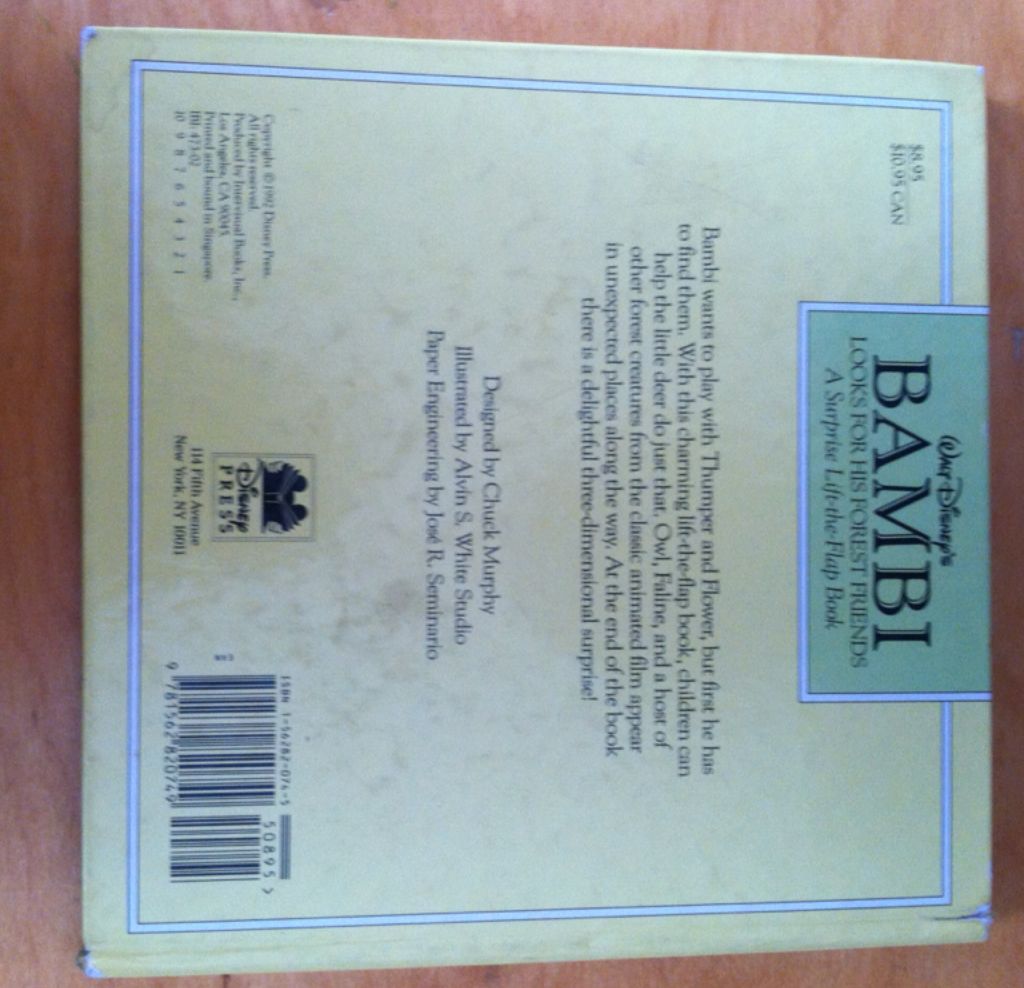 Disney Bambi Looks For His Forest Friends - Disney (Disney Press - Hardcover) book collectible [Barcode 9781562820749] - Main Image 2