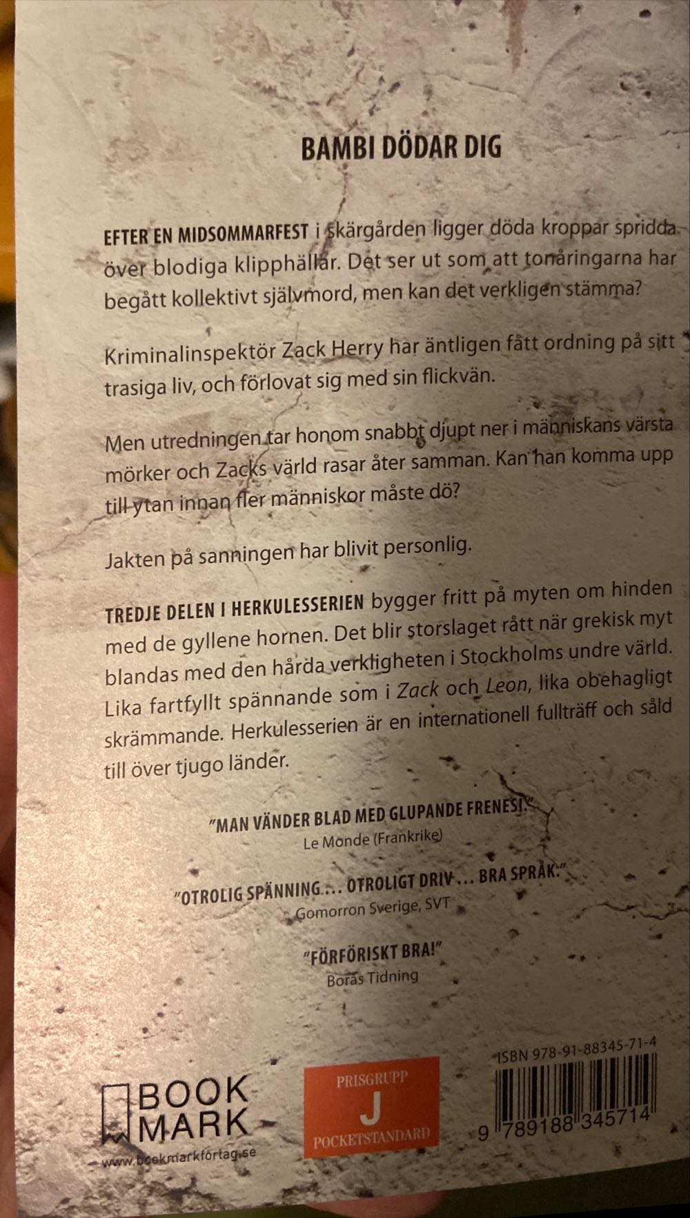 Mons Kallentoft Bambi - Mons Kallentoft book collectible [Barcode 9789188345714] - Main Image 2