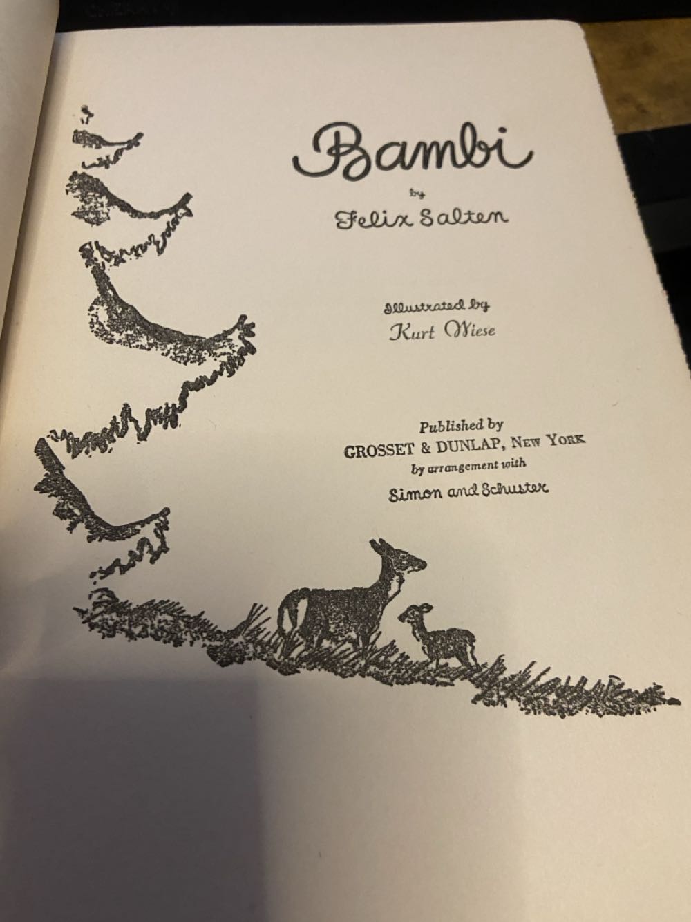 Bambi - Felix Salten (Grosset & Dunlap - Hardcover) book collectible - Main Image 2