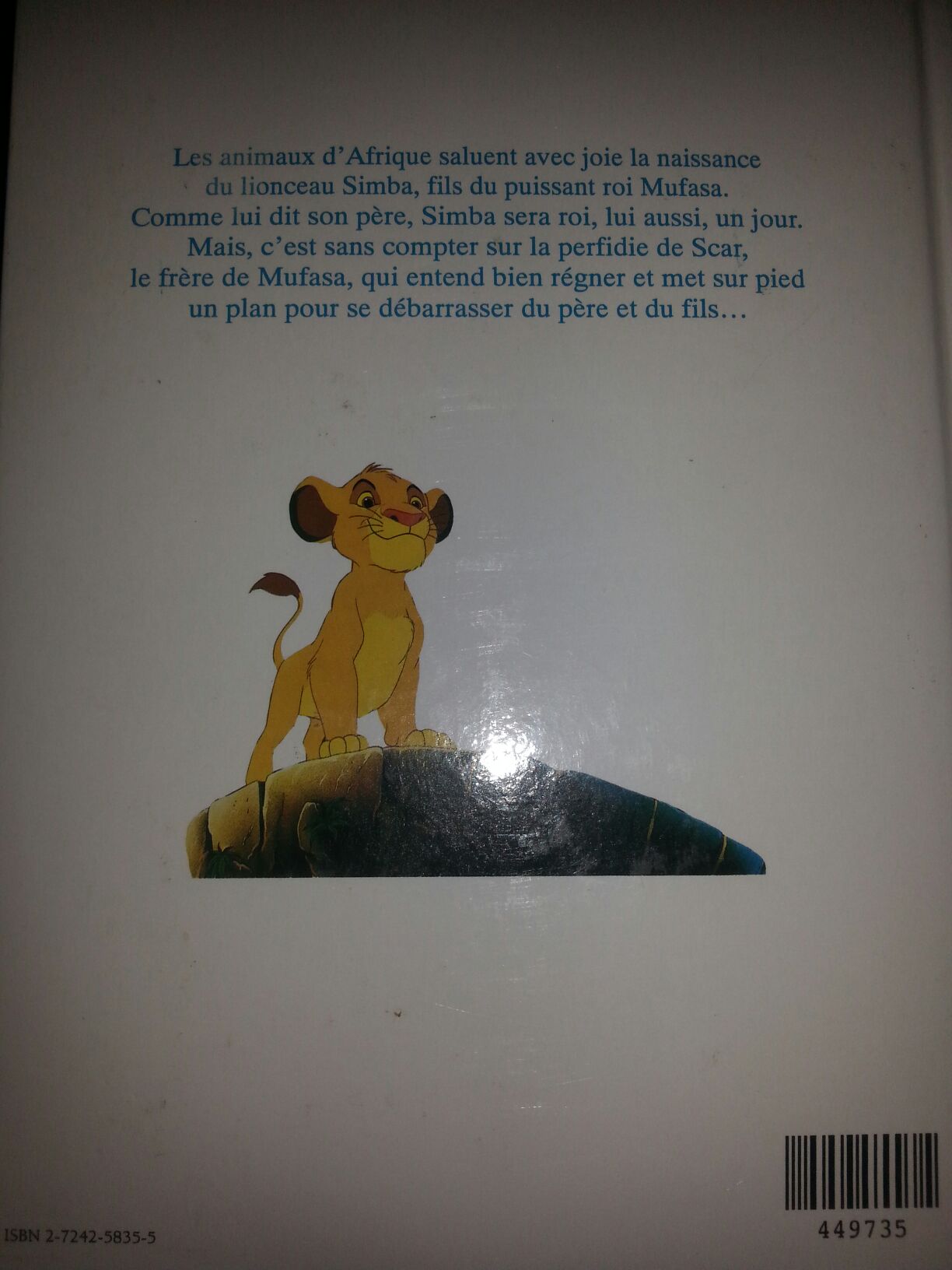Le Roi Lion - Walt Disney book collectible [Barcode 9782724258356] - Main Image 2