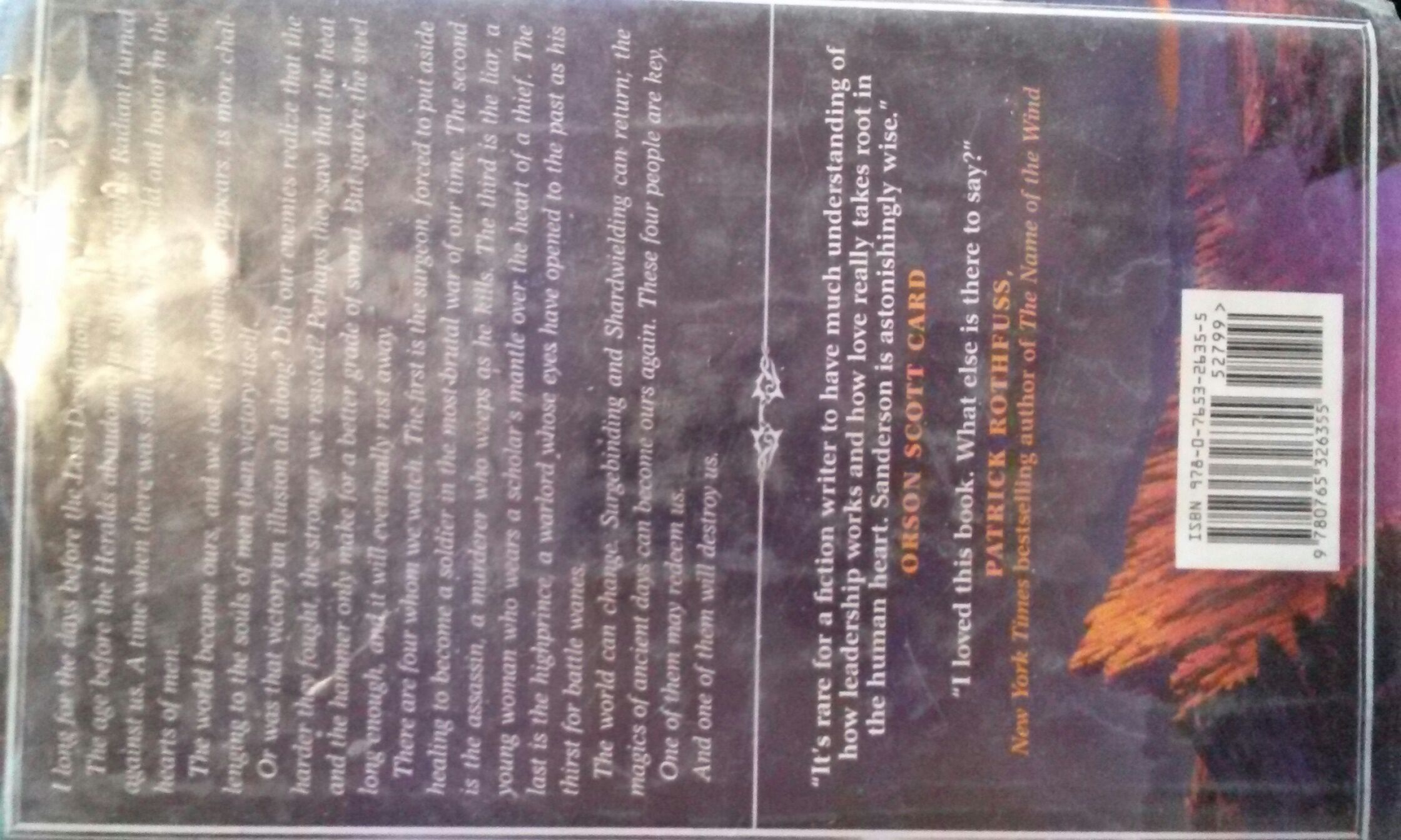 Way of Kings, The - Brandon Sanderson (Tor Fantasy - Hardcover) book collectible [Barcode 9780765326355] - Main Image 2