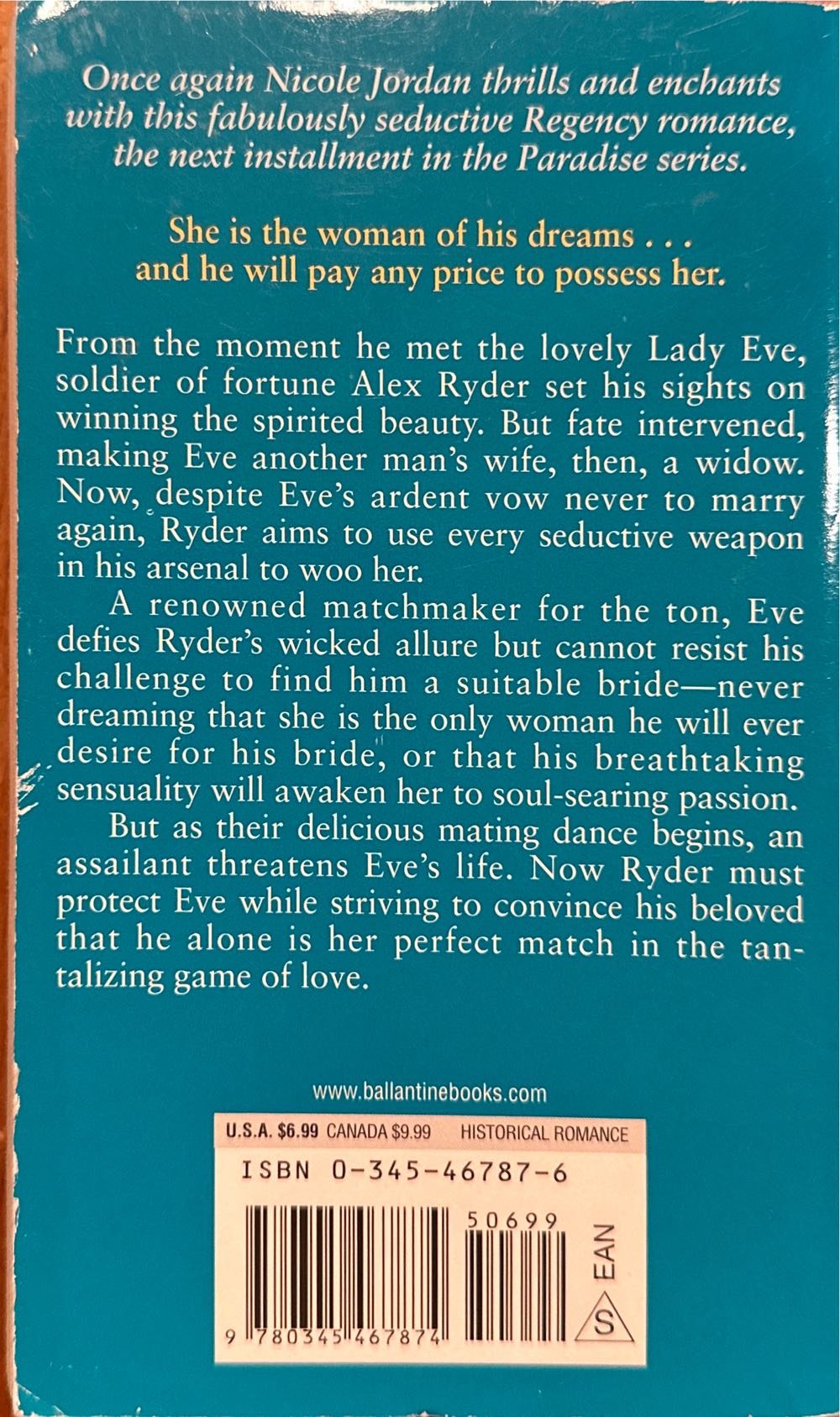 Fever Dreams-discarded - Nicole Jordan (Ballantine - Paperback) book collectible [Barcode 9780345467874] - Main Image 2