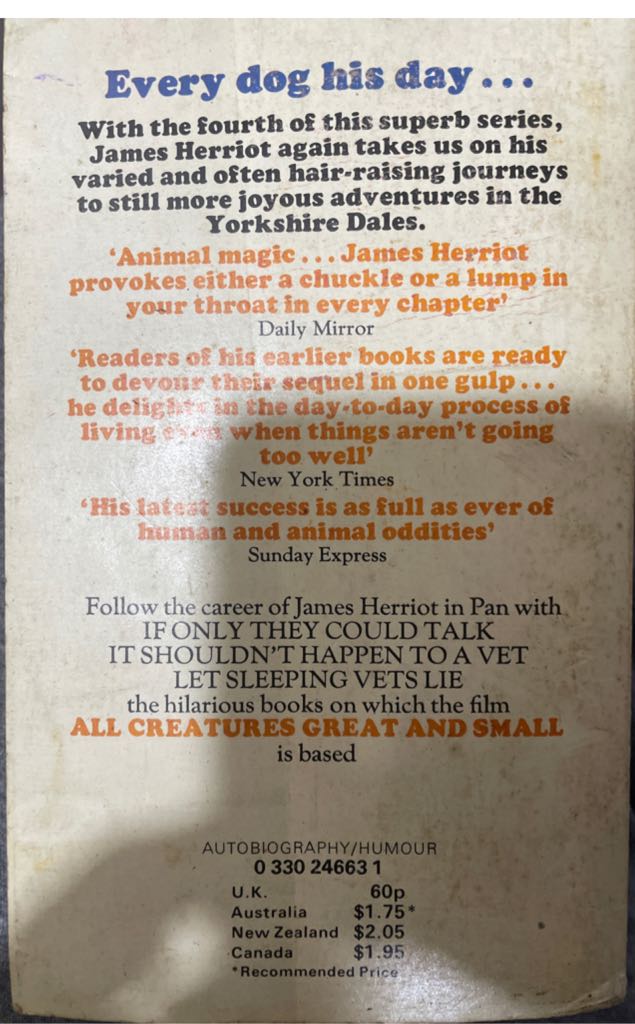 Vet In Harness - James Herriot (Pan - Paperback) book collectible [Barcode 9780330246637] - Main Image 2