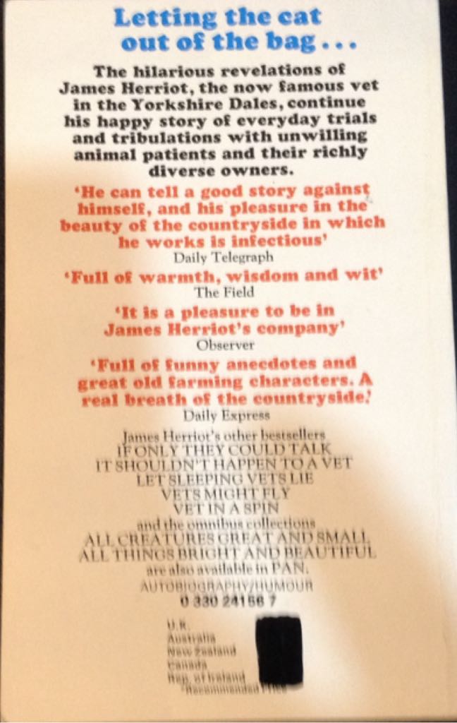 Let Sleeping Vets Lie - James Herriot (Pan Books - Paperback) book collectible [Barcode 9780330241564] - Main Image 2