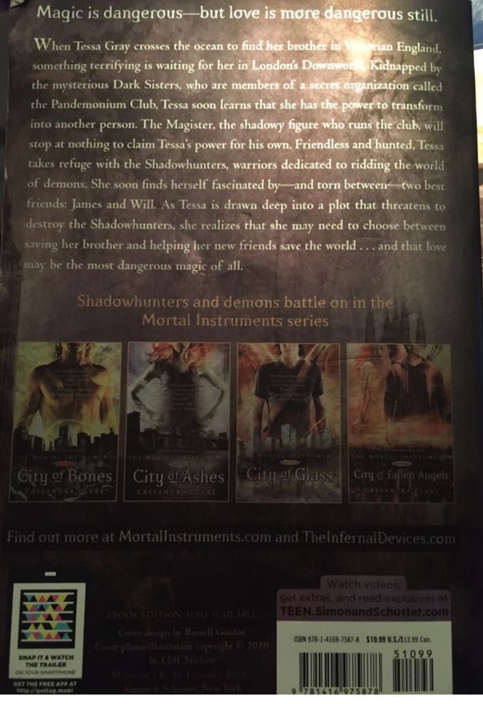 Clockwork Angel - Cassandra Clare (McElderry Books - Paperback) book collectible [Barcode 9781416975878] - Main Image 2