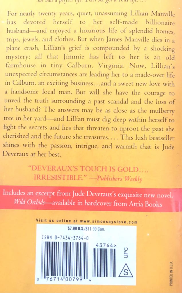 The Mulberry Tree - Jude Deveraux (A Pocket Book - Paperback) book collectible [Barcode 9780743437646] - Main Image 2