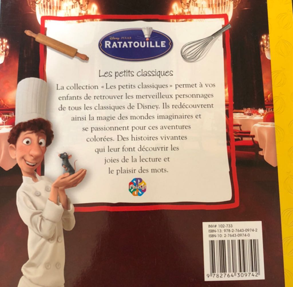 Ratatouille - DVD (Editions Phidal) book collectible [Barcode 9782764309742] - Main Image 2