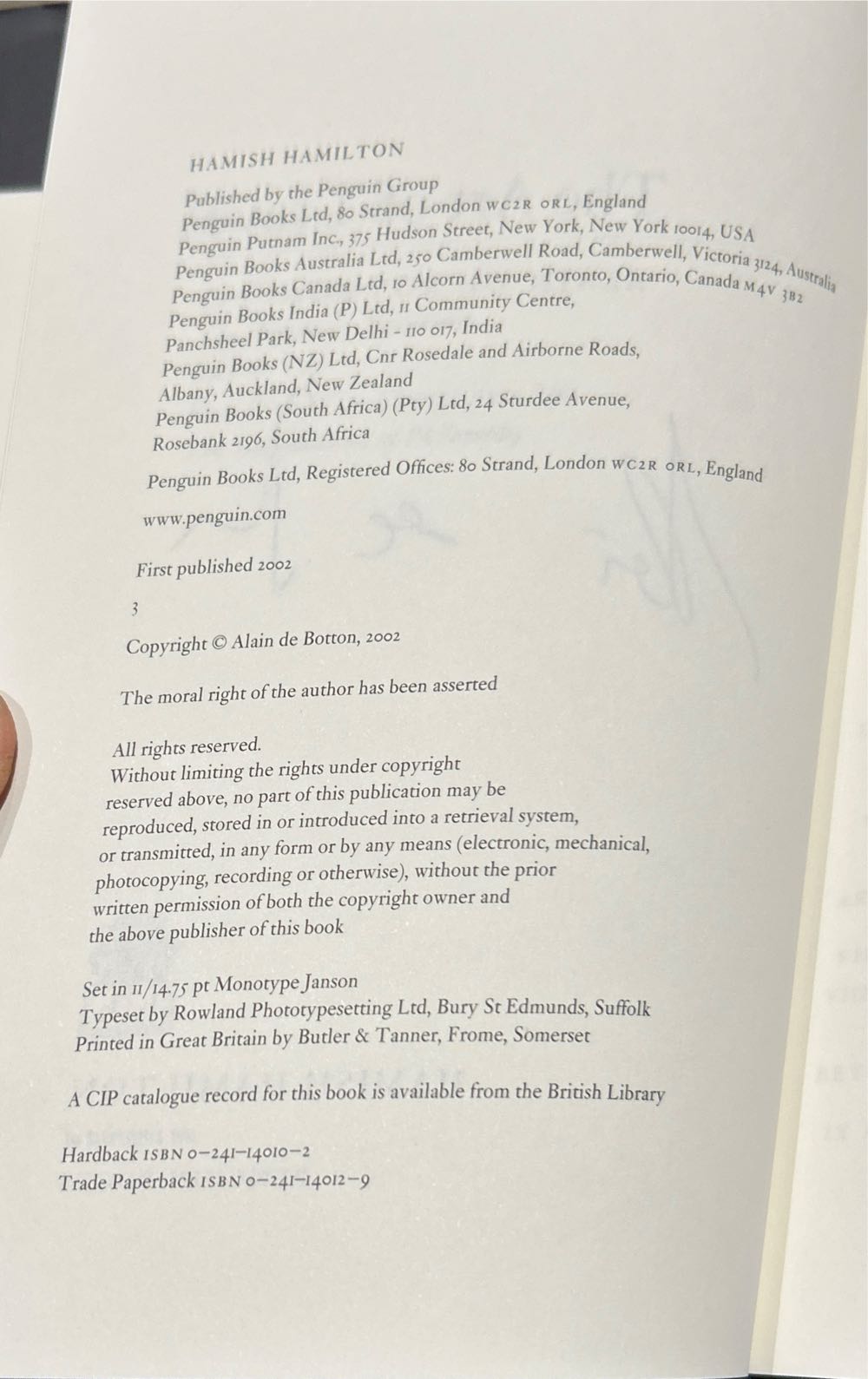 The Art Of Travel - Alain de Botton (Hardcover) book collectible [Barcode 9780241140109] - Main Image 3