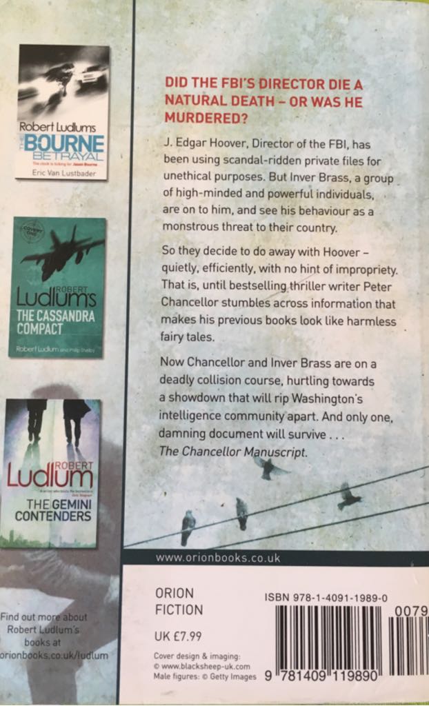 Standalone - The Chancellor Manuscript - Robert Ludlum (Orion - Paperback) book collectible [Barcode 9781409119890] - Main Image 2