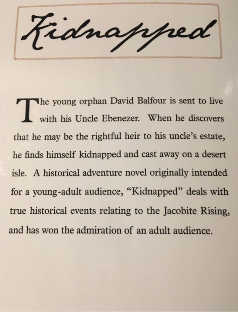 Kidnapped - Robert Louis Stevenson book collectible [Barcode 9781619491816] - Main Image 2