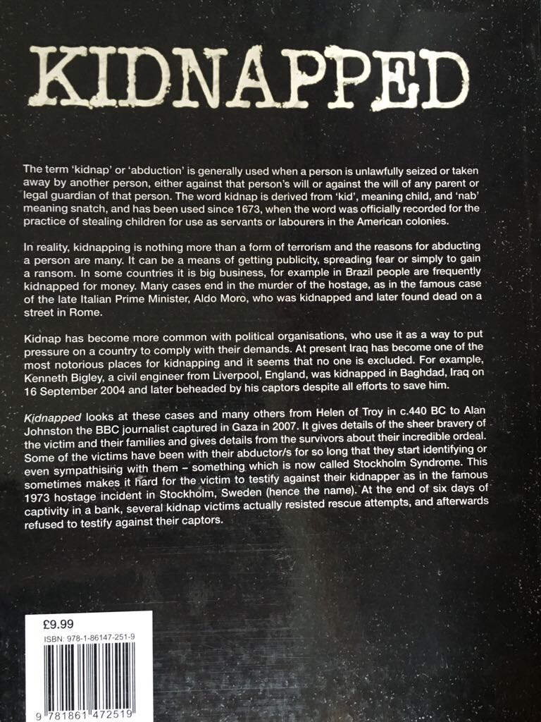Kidnapped  book collectible [Barcode 9781861472519] - Main Image 2