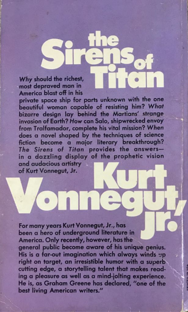 The Sirens of Titan  (Dell - Trade Paperback) book collectible - Main Image 2