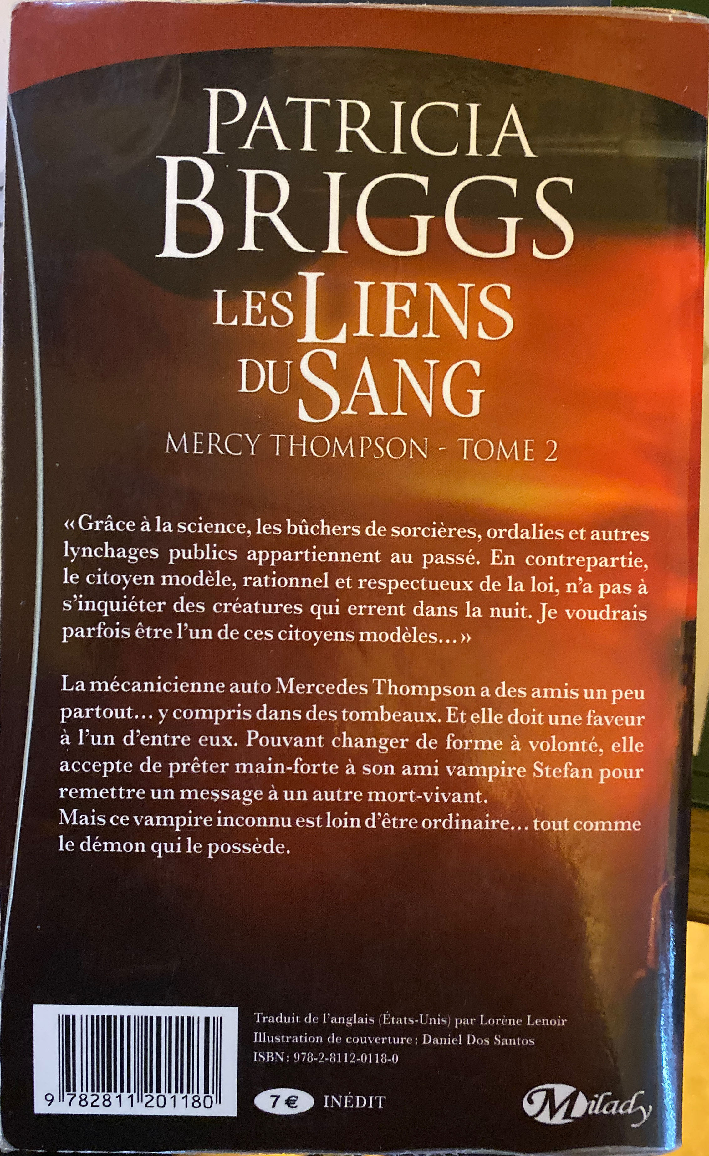 02 - Les Liens de Sang - Patricia Briggs (Milady - Paperback) book collectible [Barcode 9782811201180] - Main Image 2