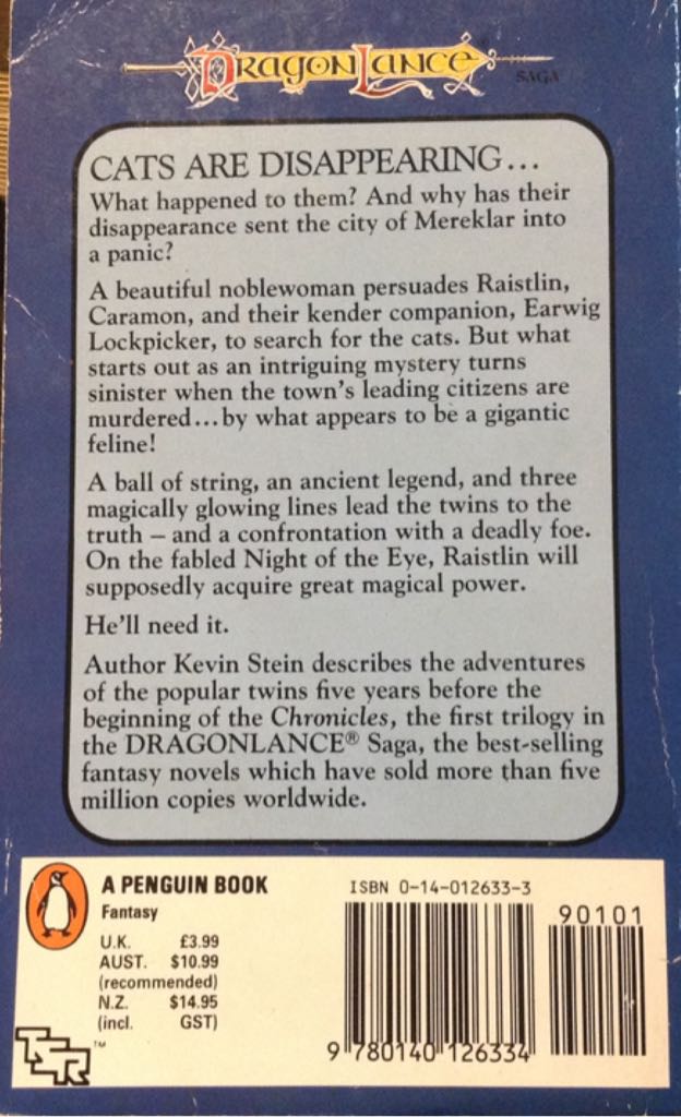 Brothers Majere - Kevin Stein (TSR - Paperback) book collectible [Barcode 9780140126334] - Main Image 2