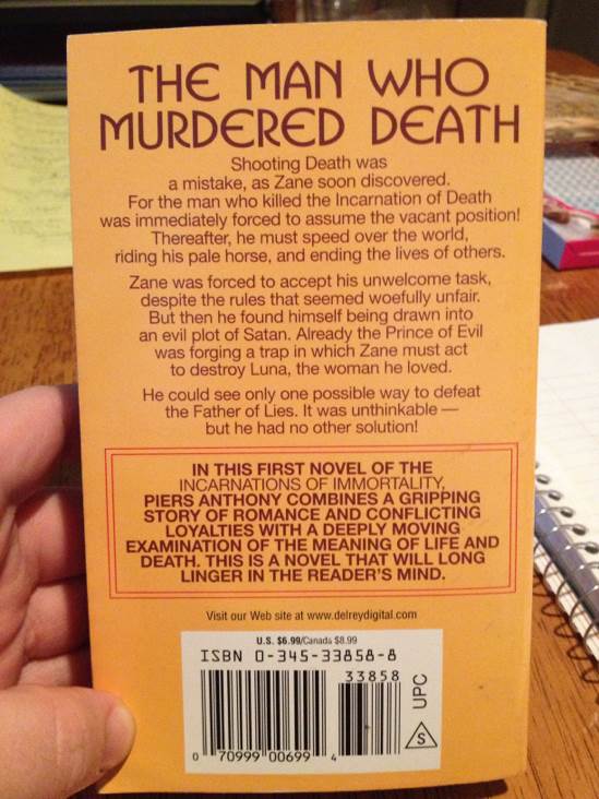 On a Pale Horse - Piers Anthony (Del Rey / Ballantine - Paperback) book collectible [Barcode 070999002958] - Main Image 2