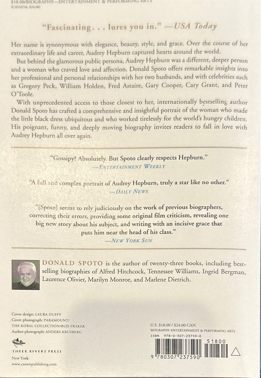 Enchantment: The Life Of Audrey Hepburn - Donald Spoto (Random House Publishing Group - Trade Paperback) book collectible [Barcode 9780307237590] - Main Image 2