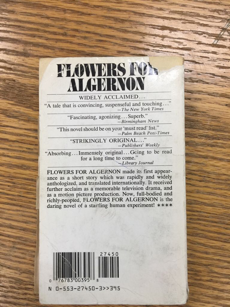 Flowers For Algernon - Keyes, Daniel (Bantam Books - Paperback) book collectible [Barcode 9780553274509] - Main Image 2
