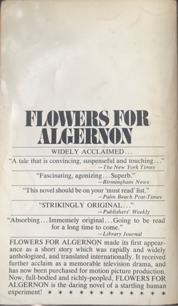Flowers For Algernon  book collectible - Main Image 2