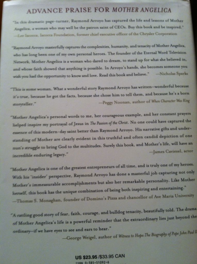 Mother Angelica - Raymond Arroyo (- Hardcover) book collectible [Barcode 9780385510929] - Main Image 2
