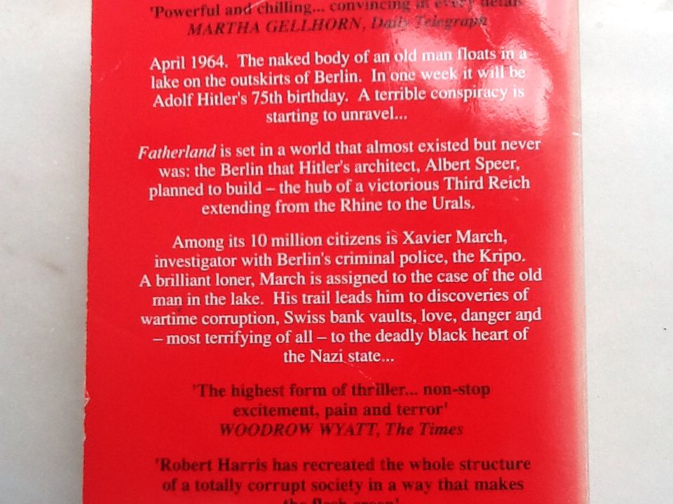 Fatherland - Robert Harris (- Paperback) book collectible [Barcode 9780099263814] - Main Image 2