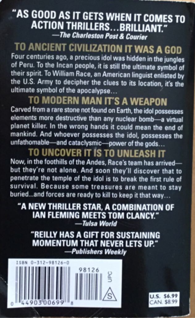 Temple - Matthew Reilly (St. Martin’s Paperbacks - Paperback) book collectible - Main Image 2