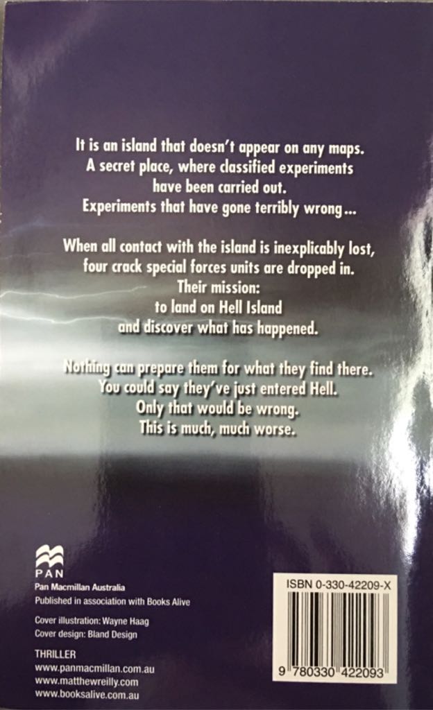 Hell Island - Matthew Reilly (Pan - Paperback) book collectible [Barcode 9780330422093] - Main Image 2