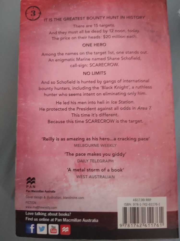 Scarecrow - Matthew Reilly (Harper San Francisco - Paperback) book collectible [Barcode 9781742611761] - Main Image 2