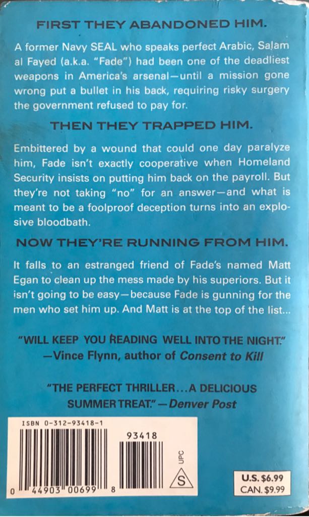 Fade - Kyle Mills (St. Martin’s Paperbacks - Paperback) book collectible [Barcode 9780312934187] - Main Image 2
