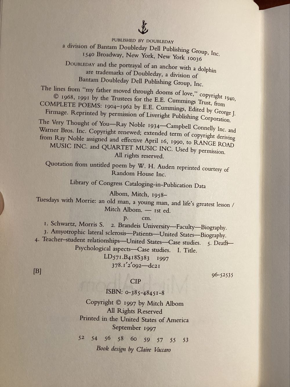 Tuesdays with Morrie: An Old Man, a Young Man, and Lifes Greatest Lesson - Mitch Albom (Sphere - Paperback) book collectible [Barcode 9780751527377] - Main Image 2